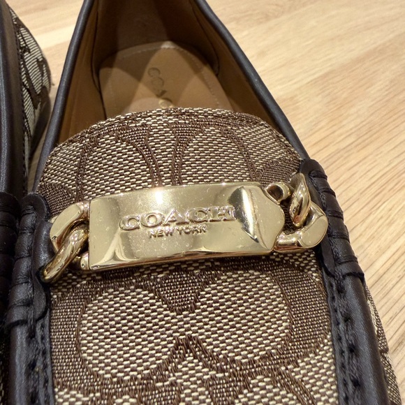 Coach Signature Canvas and Leather Loafers - Picture 2 of 4